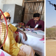 Guru Baharatdas Darshandas rests in between takes; the drone-shot finale.